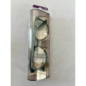 FOSTER GRANT SOFIA VERGARA Reading Glasses Teal +1.25 Case New